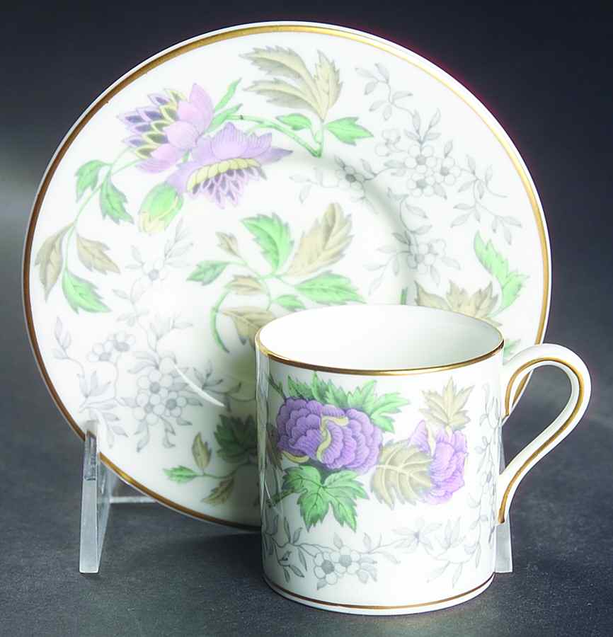 Avon Multicolor Flat Demitasse Cup & Saucer Set by Wedgwood-1