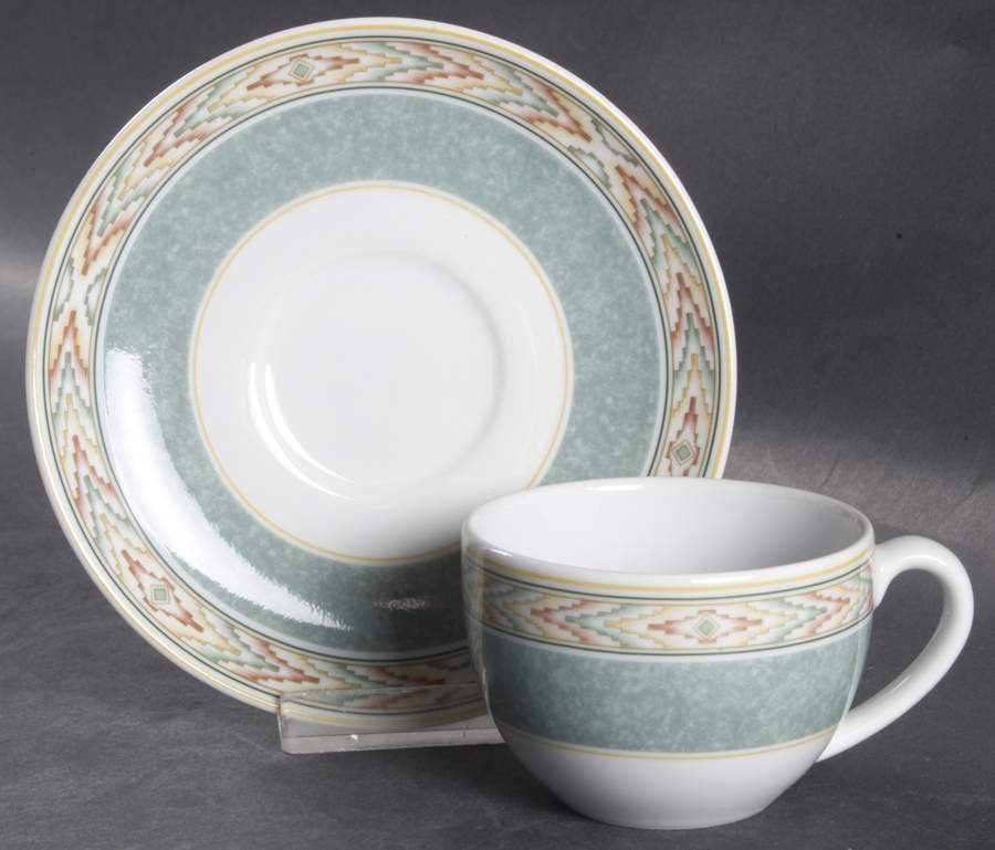 Aztec Flat Demitasse Cup & Saucer Set by Wedgwood-1