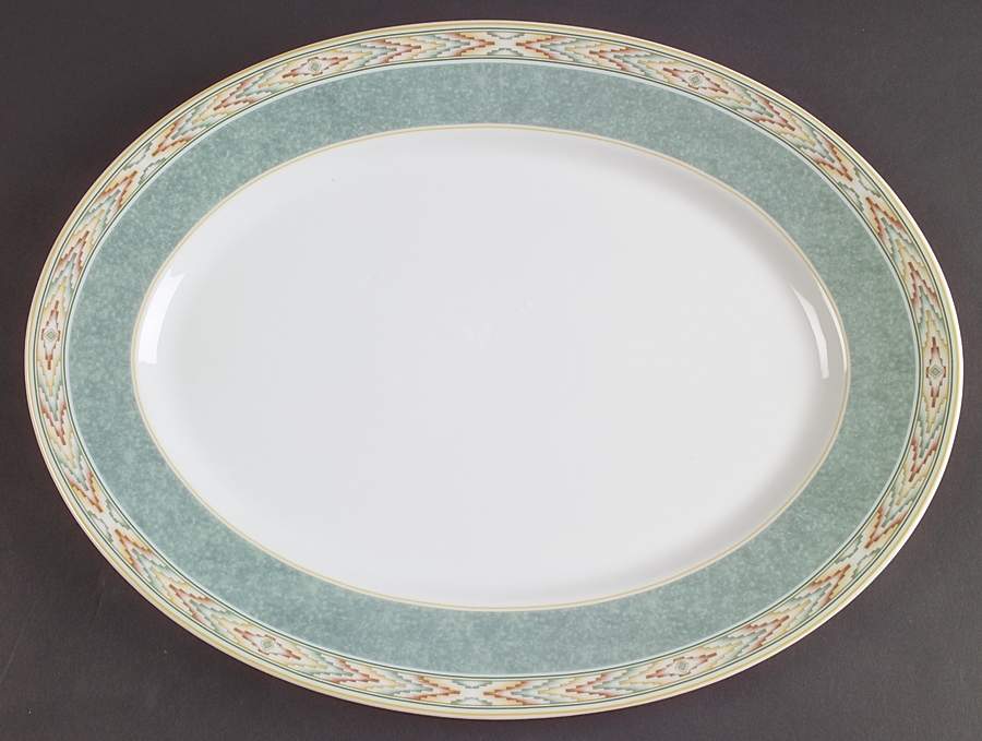 Aztec 14" Oval Serving Platter by Wedgwood-1