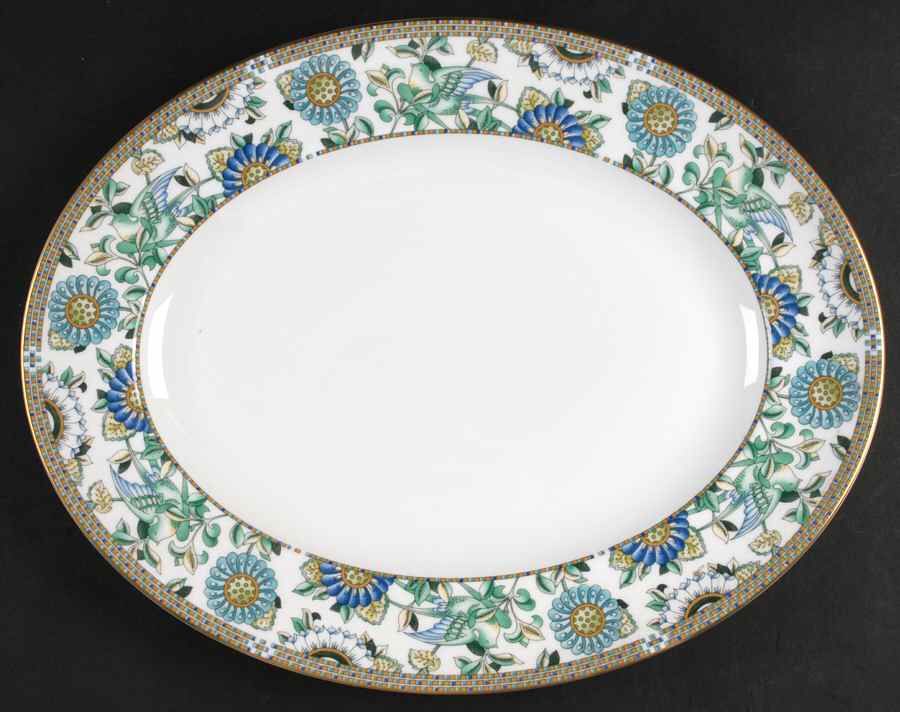 Babylon 14" Oval Serving Platter by Wedgwood-1