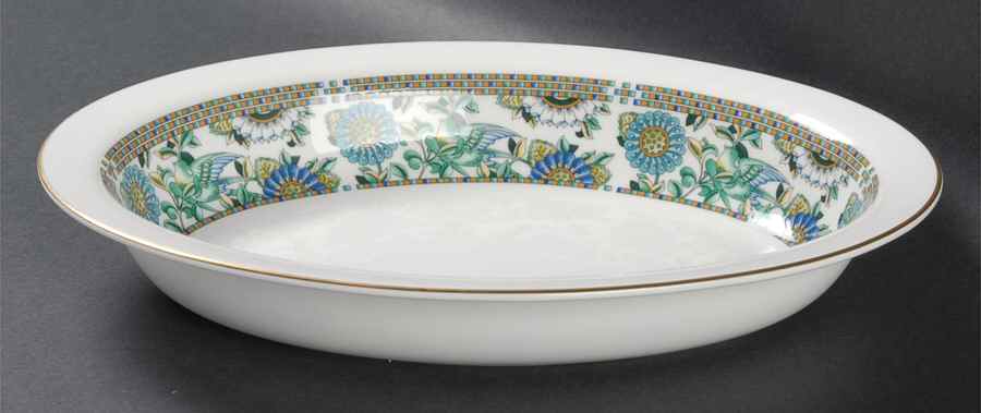 Babylon 10" Oval Vegetable Bowl by Wedgwood-1
