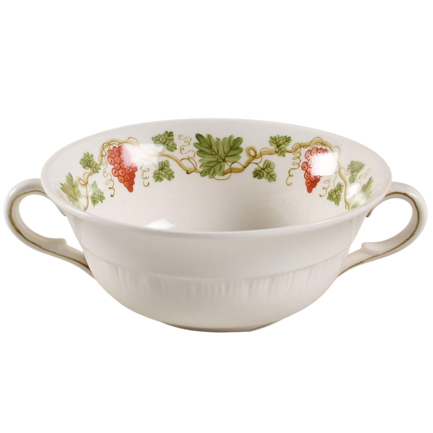 Bacchus Red Flat Cream Soup Bowl by Wedgwood-1