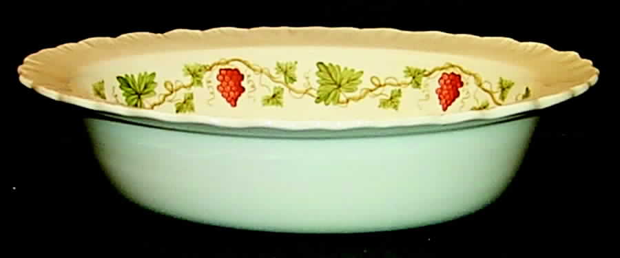 Bacchus Red 9" Oval Vegetable Bowl by Wedgwood-1