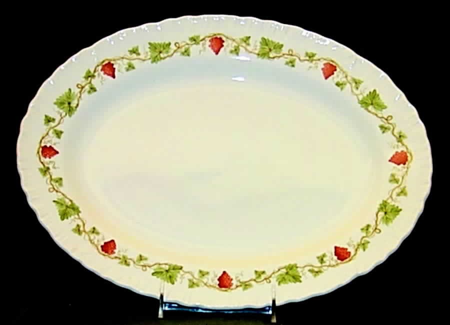 Bacchus Red 14" Oval Serving Platter by Wedgwood-1