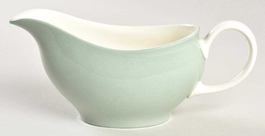 Barlaston Green Gravy Boat by Wedgwood-1