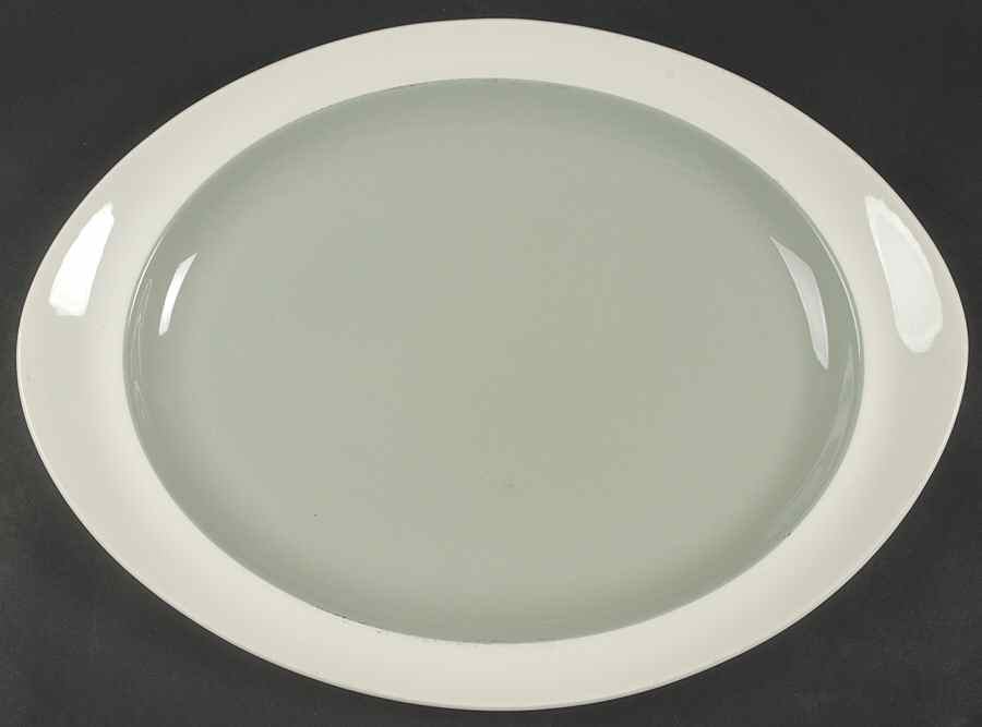 Barlaston Green 16" Oval Serving Platter by Wedgwood-1