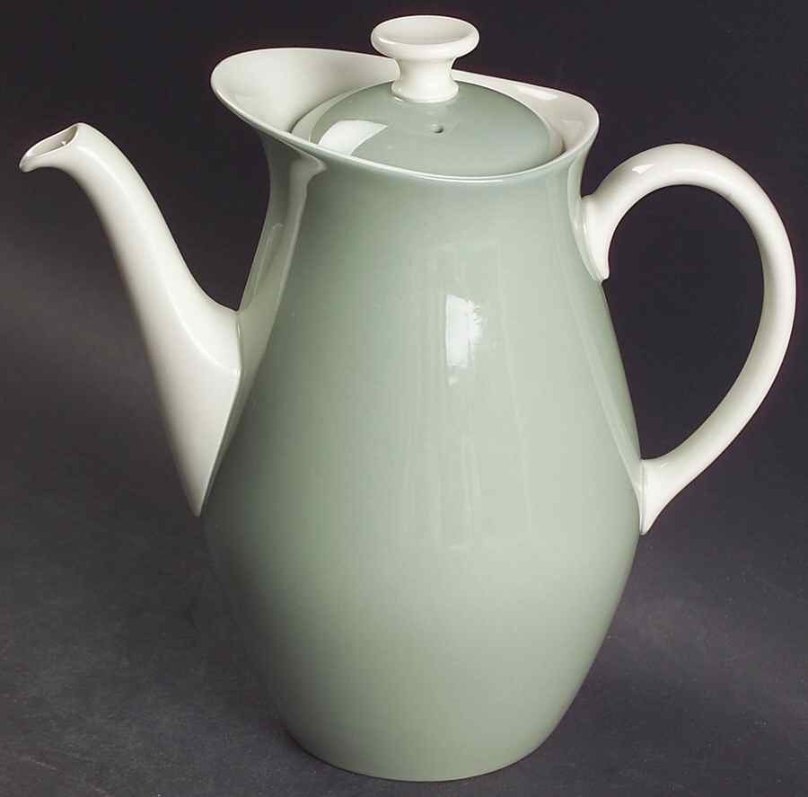 Barlaston Green Coffee Pot & Lid by Wedgwood-1