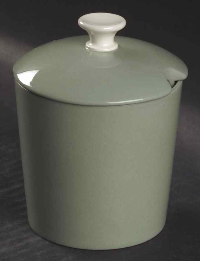 Barlaston Green Jam/Jelly & Lid by Wedgwood-1
