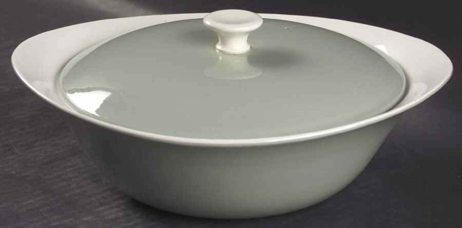 Barlaston Green Round Covered Vegetable by Wedgwood-1