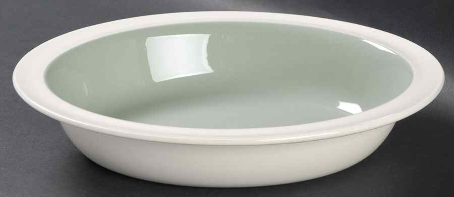 Barlaston Green 9" Oval Vegetable Bowl by Wedgwood-1