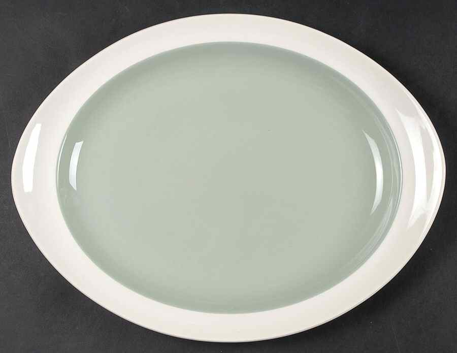 Barlaston Green 12" Oval Serving Platter by Wedgwood-1