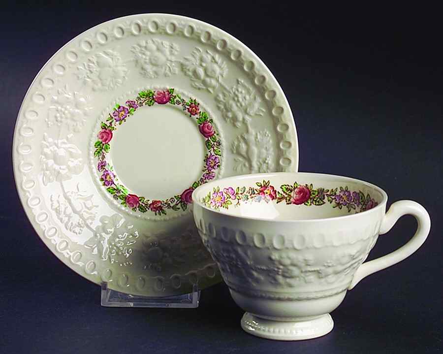Balmoral Footed Cup & Saucer Set by Wedgwood-1