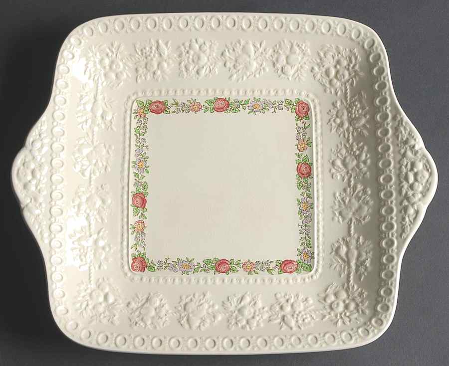 Balmoral Square Handled Cake Plate by Wedgwood-1