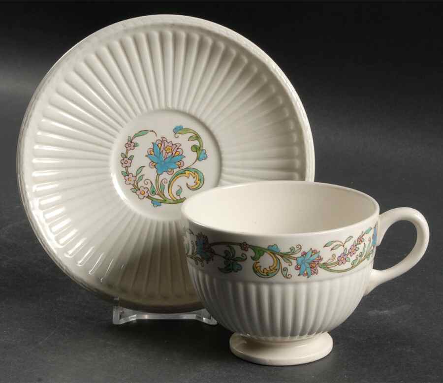 Banbury Footed Cup & Saucer Set by Wedgwood-1