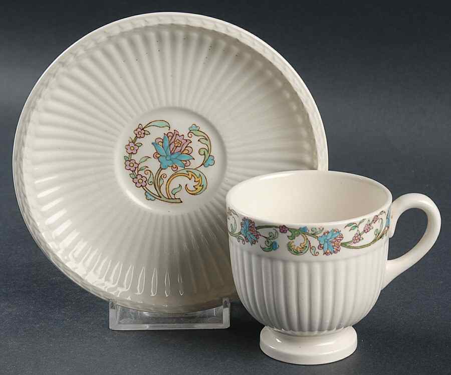 Banbury Footed Demitasse Cup & Saucer Set by Wedgwood-1