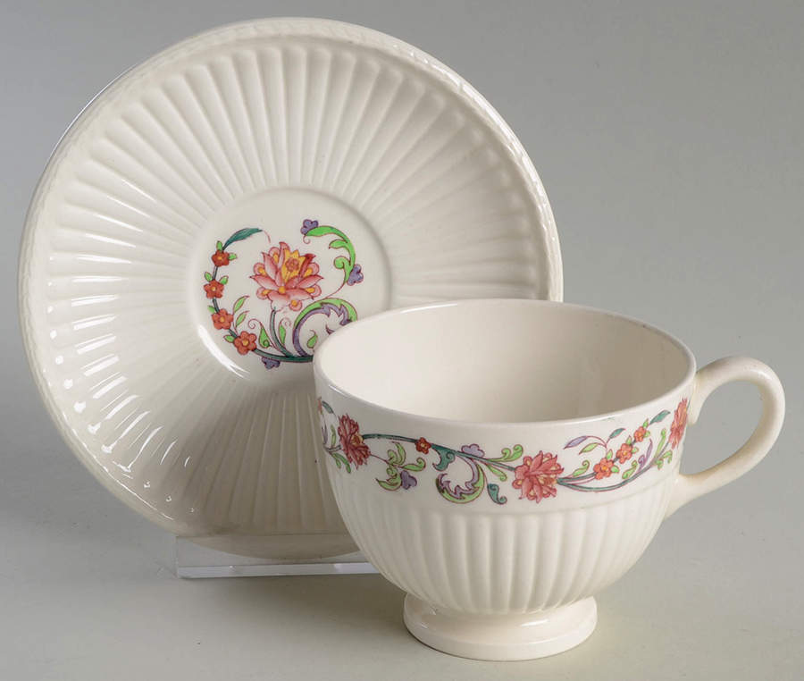 Banbury Footed Cup & Saucer Set by Wedgwood-1