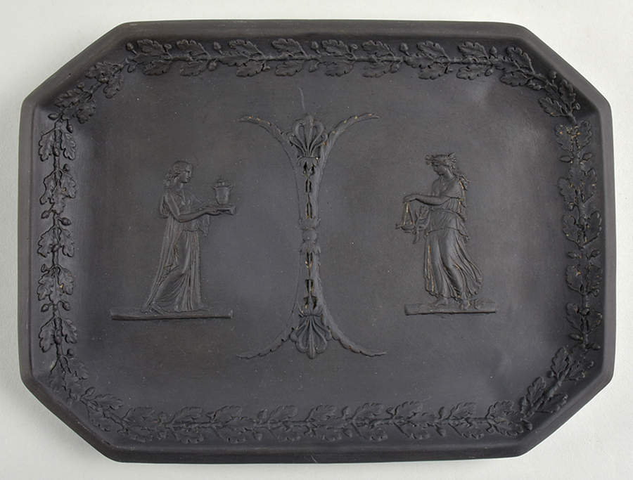 Basalt Black Octagonal Tray by Wedgwood-1