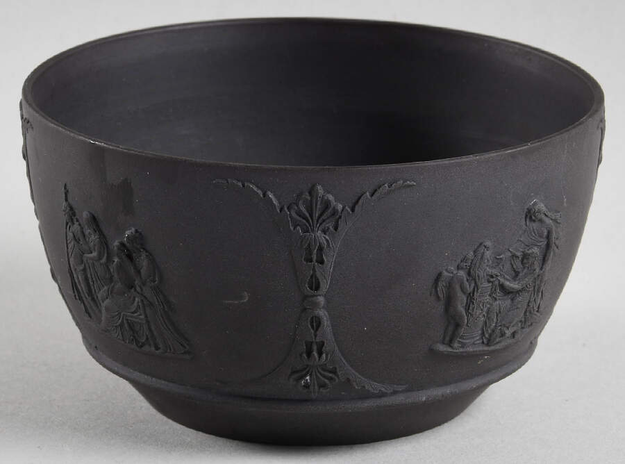 Basalt Black Open Sugar Bowl by Wedgwood-1