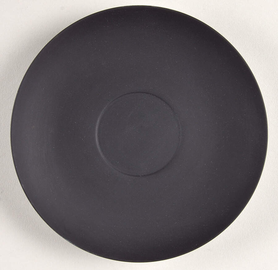 Basalt Black Saucer for Flat Cup by Wedgwood-1