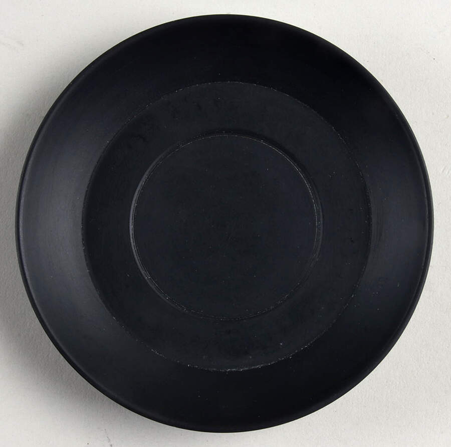 Basalt Black Saucer for Flat Demitasse Cup by Wedgwood-1