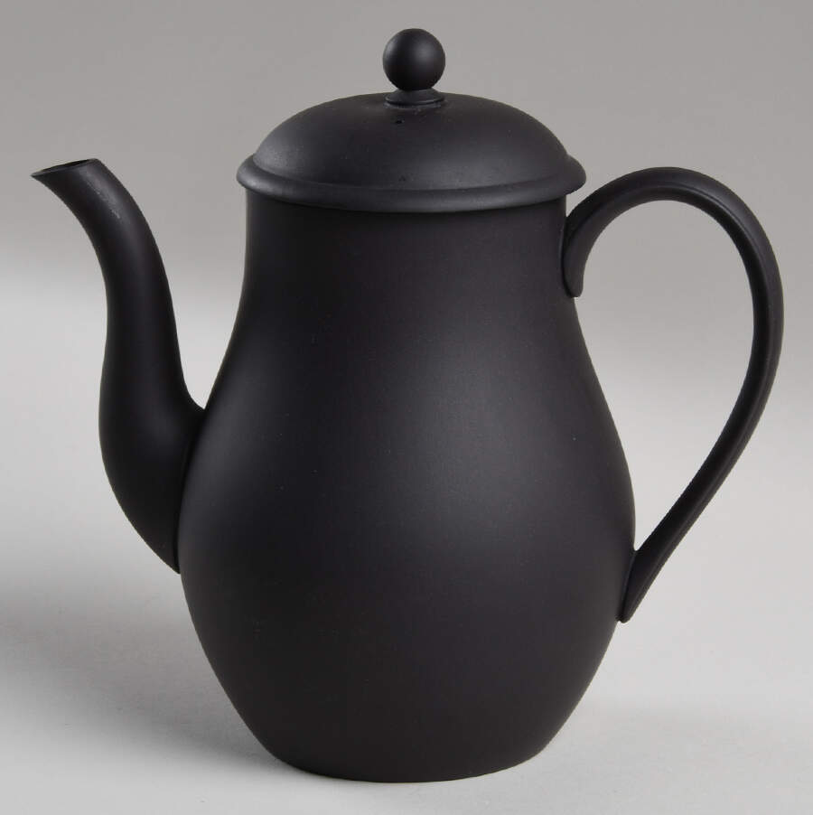 Basalt Black Small Coffee Pot & Lid by Wedgwood-1