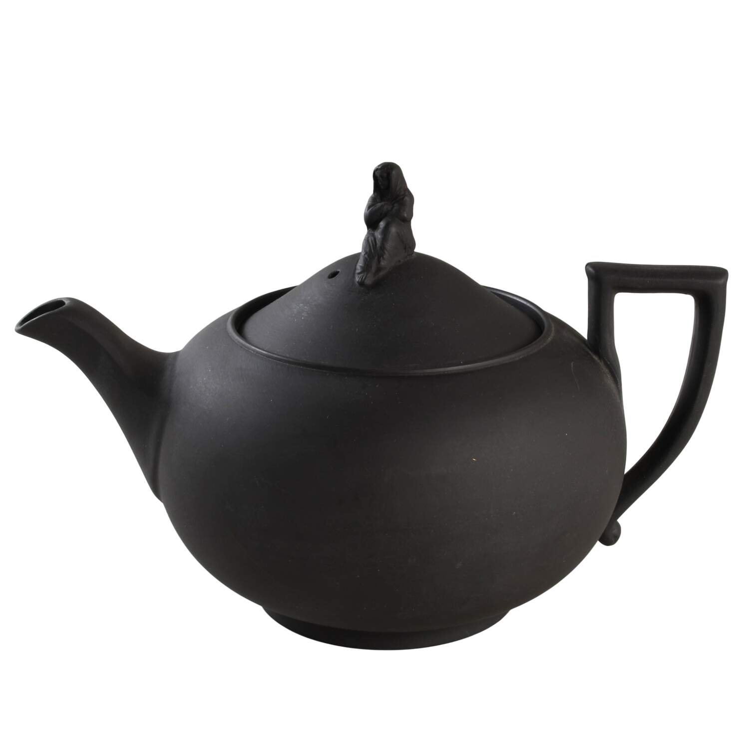 Basalt Black Teapot & Lid by Wedgwood-1