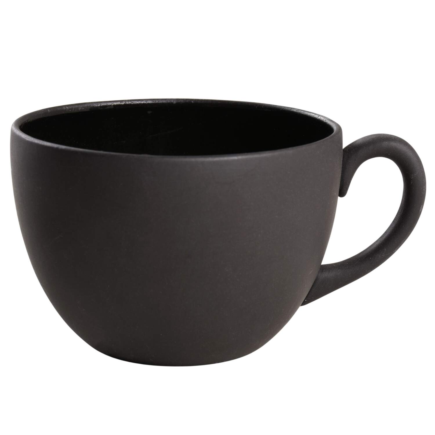 Basalt Black Flat Cup by Wedgwood-1