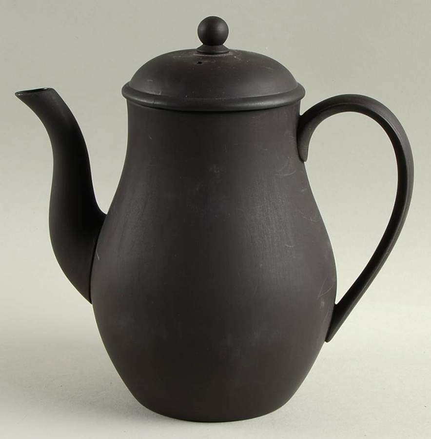 Basalt Black Mini Coffee Pot & Lid by Wedgwood-1