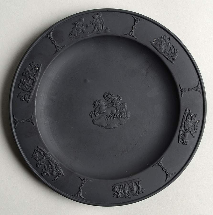 Basalt Black 6" Round Tray by Wedgwood-1