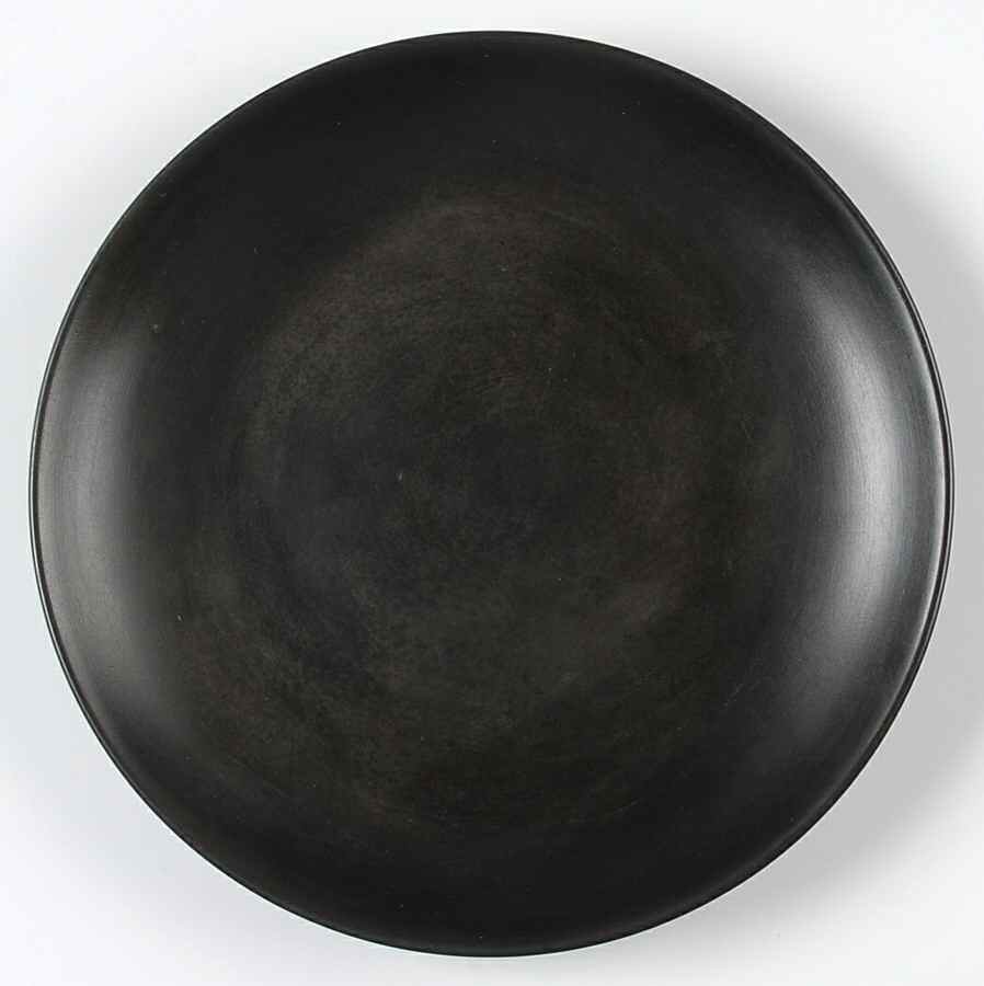 Basalt Black Coupe Luncheon Plate by Wedgwood-1