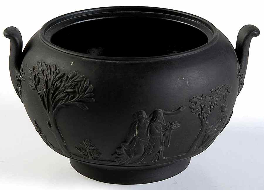 Basalt Black 146 Shape Sugar Bowl No Lid by Wedgwood-1