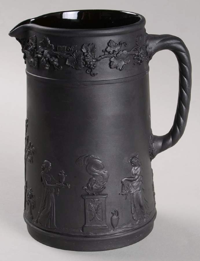 Basalt Black Hot Water Jug No Lid by Wedgwood-1