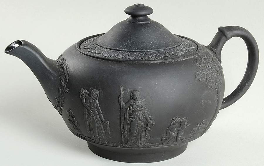 Basalt Black Teapot & Lid by Wedgwood-1