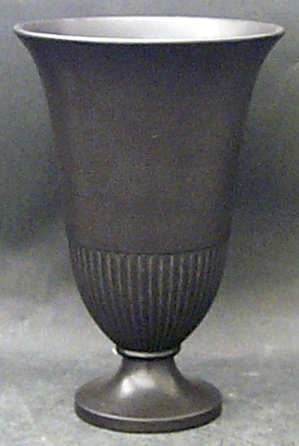 Basalt Black 7" Vase by Wedgwood-1