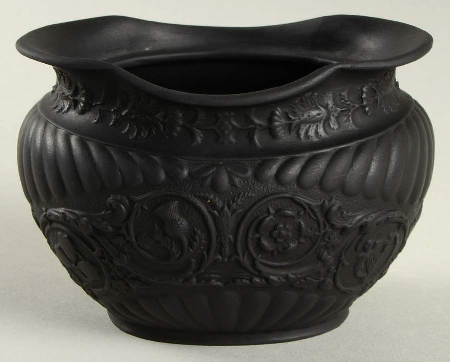 Basalt Black Sugar Bowl No Lid by Wedgwood-1