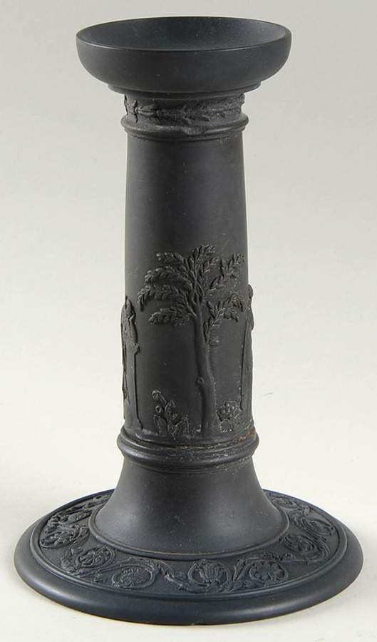 Basalt Black Single Light Candlestick by Wedgwood-1