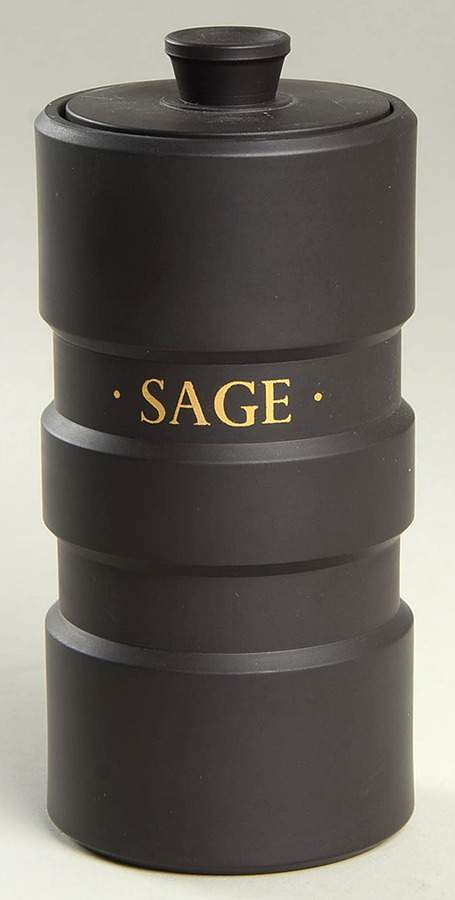 Basalt Black Sage Spice Jar & Lid by Wedgwood-1