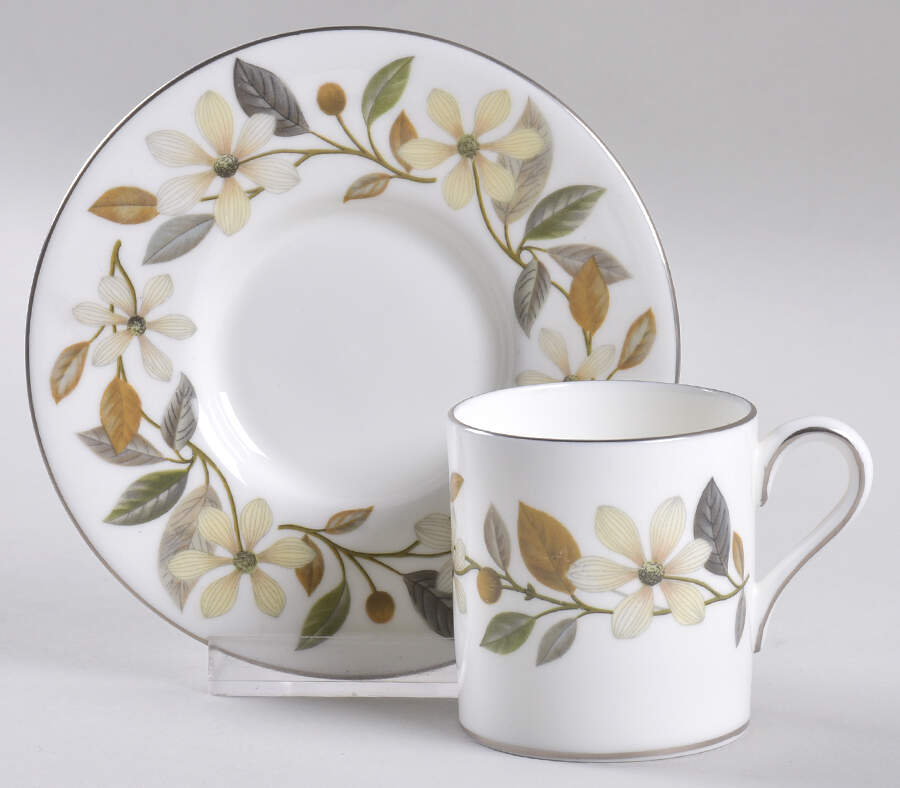 Beaconsfield Bond Shape Demitasse Cup and Saucer Set by Wedgwood-1