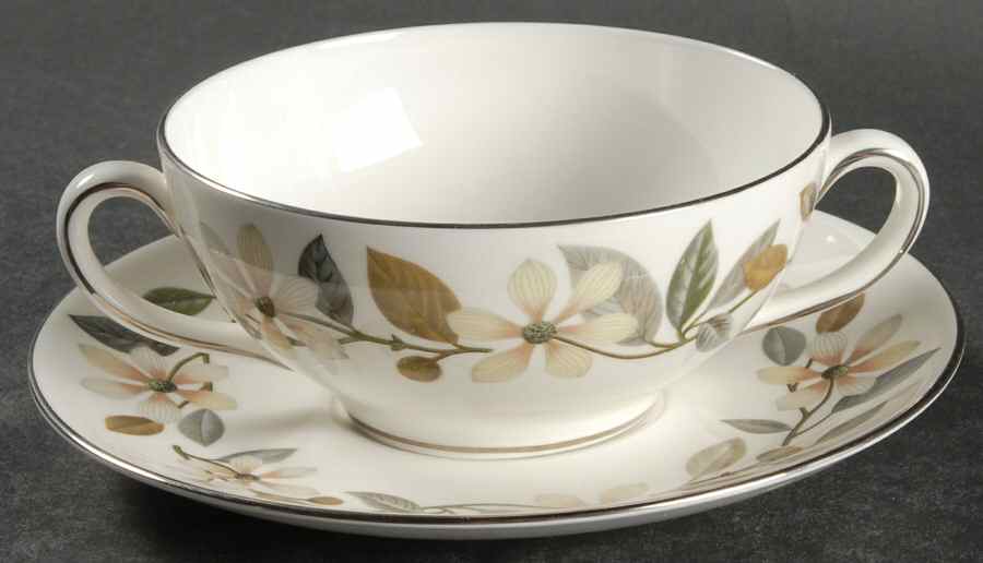 Beaconsfield Flat Cream Soup Bowl & Saucer Set by Wedgwood-1