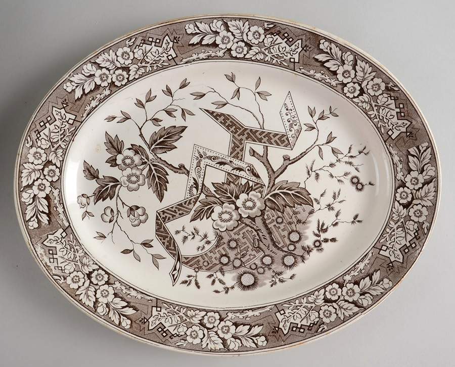 Beatrice Brown 14" Oval Serving Platter by Wedgwood-1