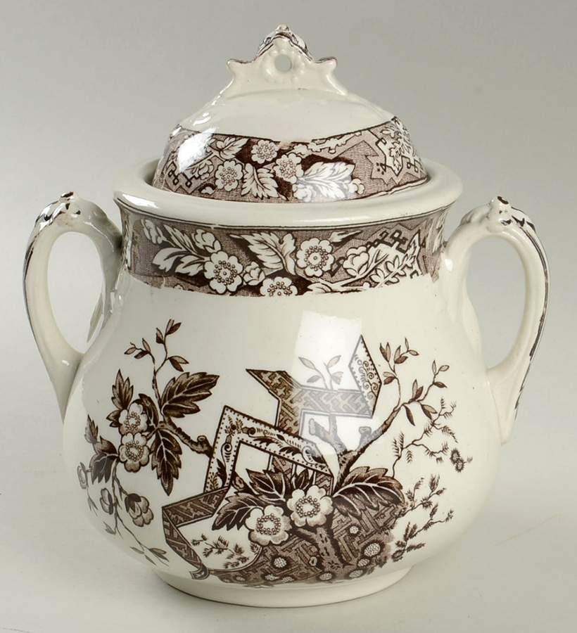 Beatrice Brown Oversize Sugar Bowl & Lid by Wedgwood-1