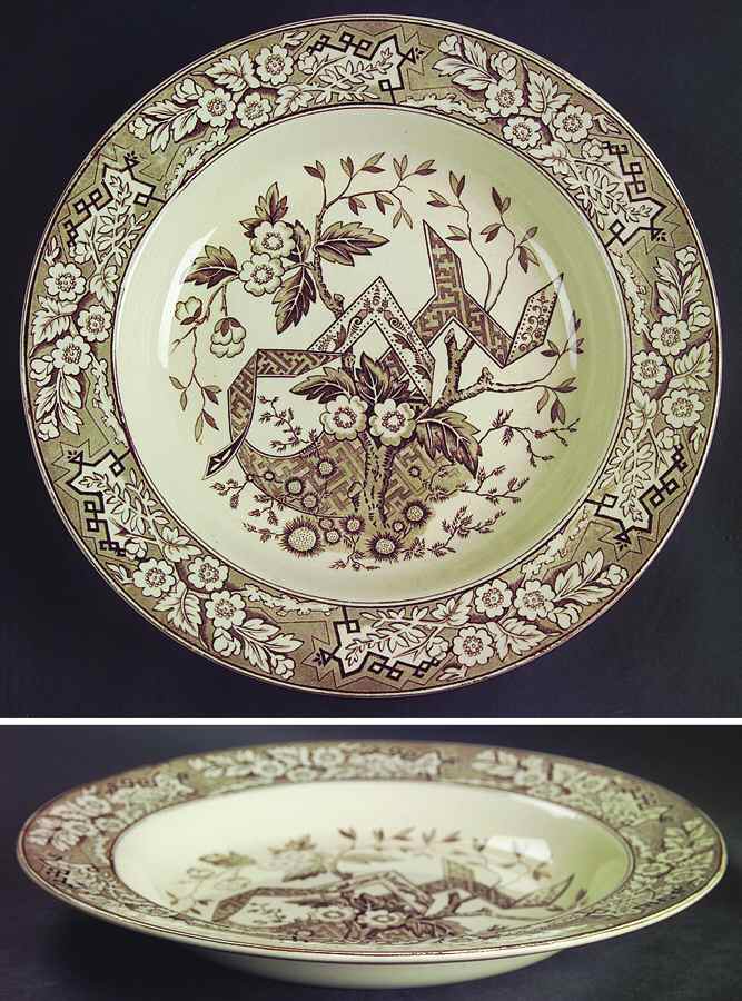 Beatrice Brown Large Rim Soup Bowl by Wedgwood-1