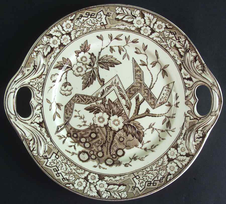Beatrice Brown Handled Cake Plate by Wedgwood-1