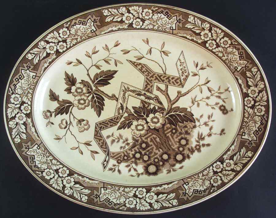 Beatrice Brown 15" Oval Serving Platter by Wedgwood-1