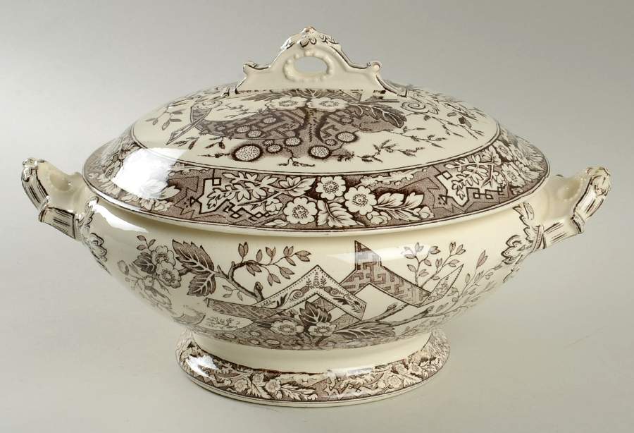 Beatrice Brown Round Covered Vegetable by Wedgwood-1