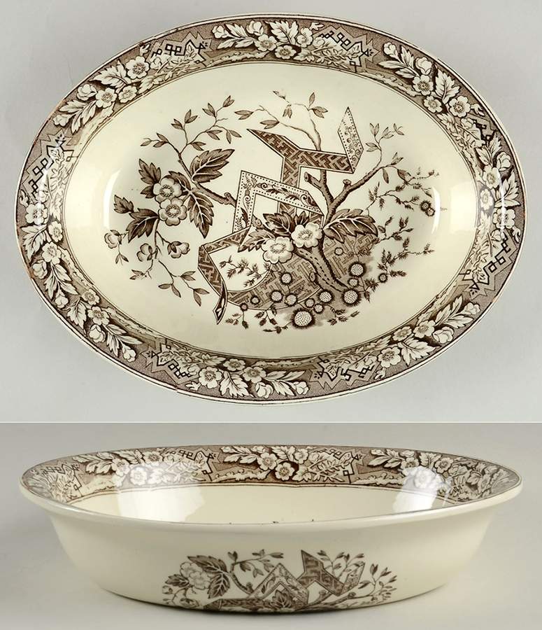 Beatrice Brown 9" Oval Vegetable Bowl by Wedgwood-1