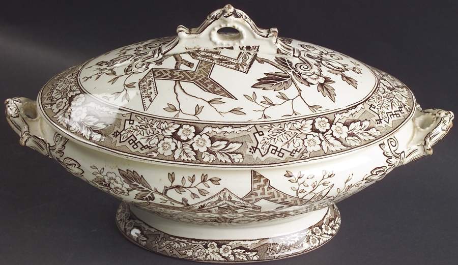 Beatrice Brown Oval Covered Vegetable by Wedgwood-1