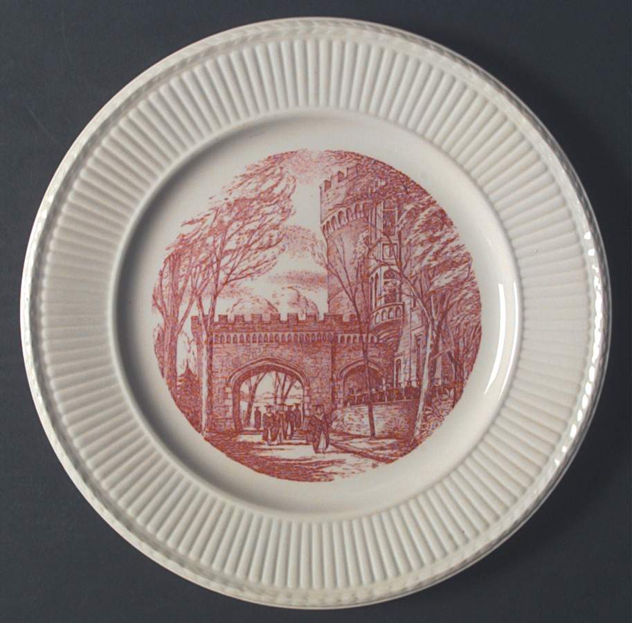 Beaver College Pink Dinner Plate by Wedgwood-1