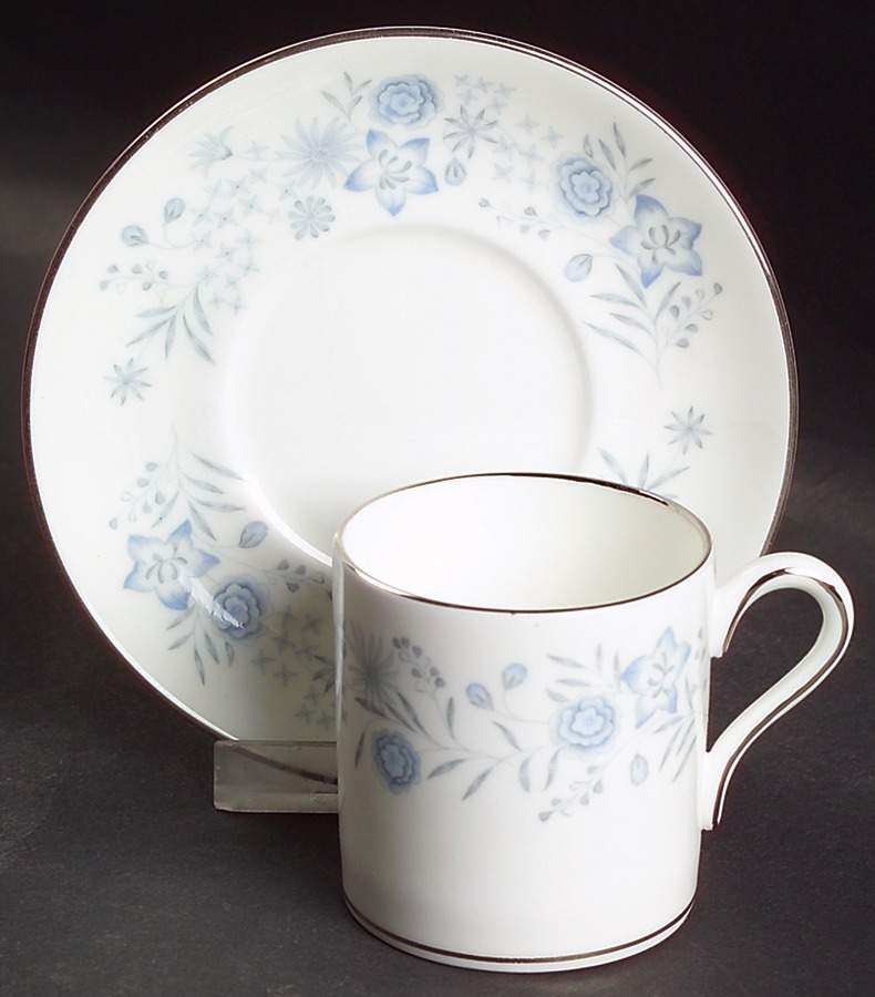 Belle Fleur Bond Shape Demitasse Cup and Saucer Set by Wedgwood-1