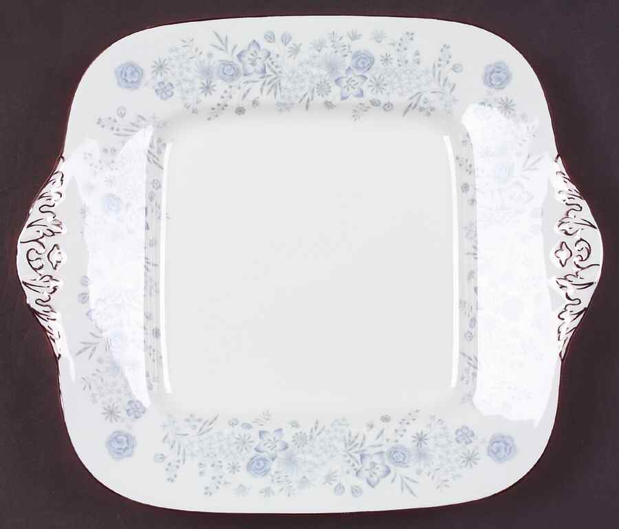 Belle Fleur Square Handled Cake Plate by Wedgwood-1